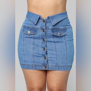 Superdown Shannon Denim Mini Skirt